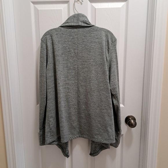 Nike Dri Fit Open Drape Cardigan Yoga Open Front Top Size Large Green Active - Picture 12 of 13